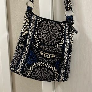 Vera Bradley crossbody purse, blue/grey/white
